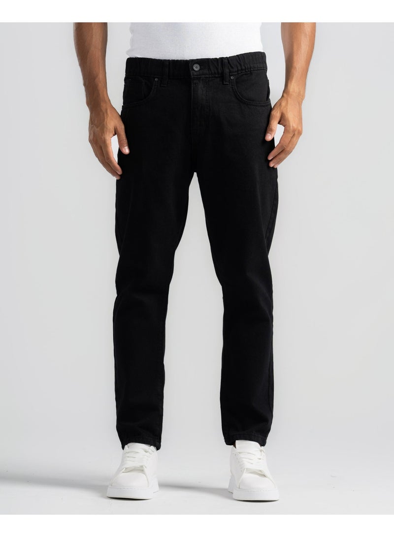 دوت بنطلون جينز رجالي – Tapered Fit بكمر استك - Image 1